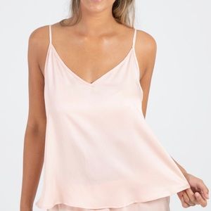 Matching sateen shorts and cami set